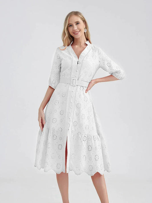 Lace Midi Loose Summer Dress